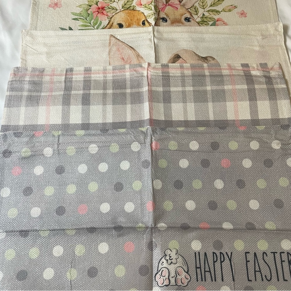 GEEORY Happy Easter Pillow Covers 12x20 Inch Set of 4,